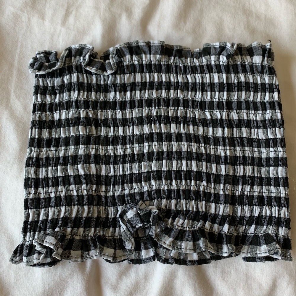 cute gingham tube top